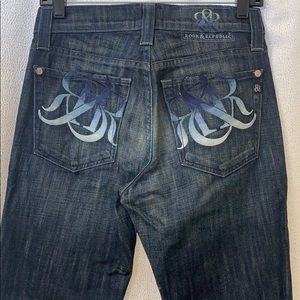 Vintage Rock and Republic jeans.